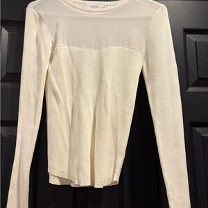 Bluivy Cream Long Sleeve Top NWOT